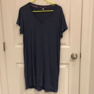 Dusty Blue V-neck T shirt dress size M